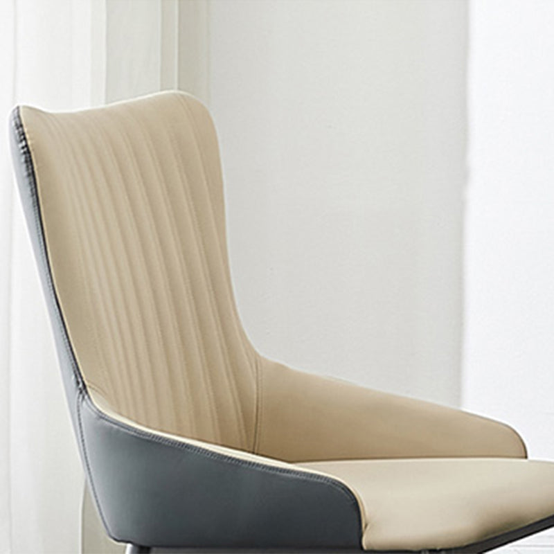 Industrial Arm Chair Solid Back Metal Dining Room Chair for Dining Room