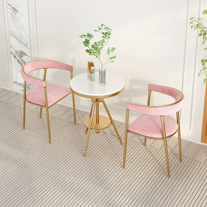 Upholstered Dining Arm Chair Cane Back Dining Chairs for Home Use