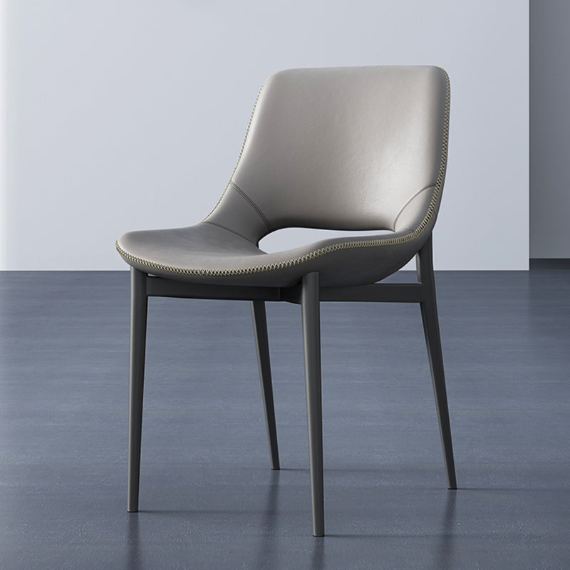 Industrial Side Chair Open Back Metal Dining Room Chair for Home