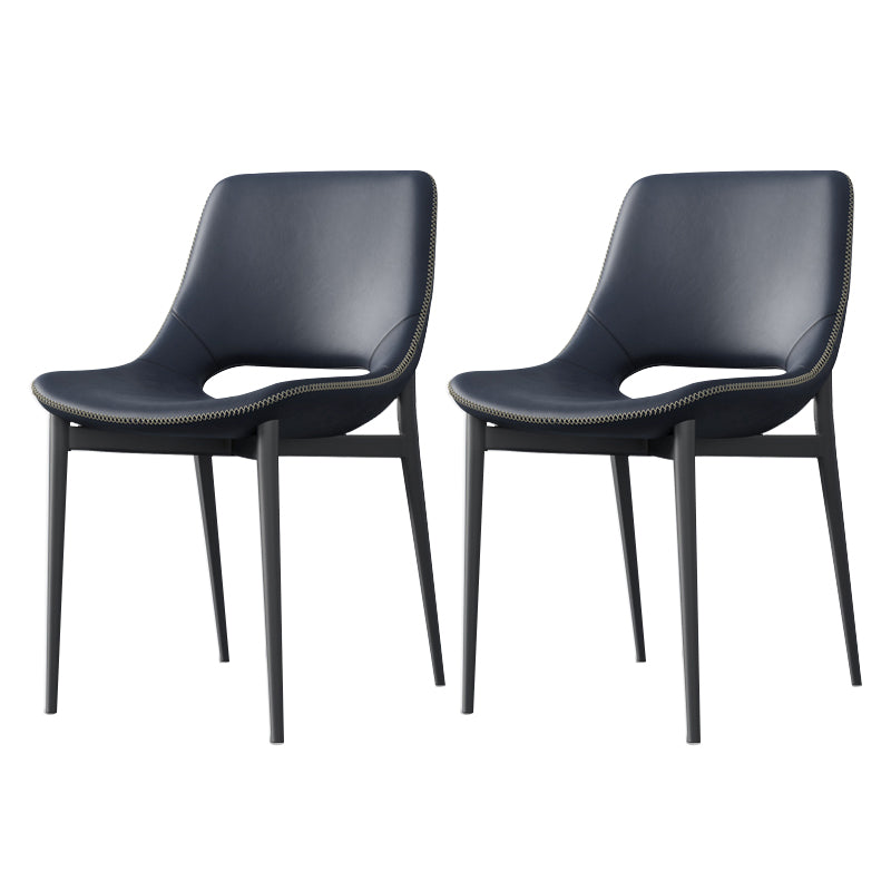 Industrial Side Chair Open Back Metal Dining Room Chair for Home