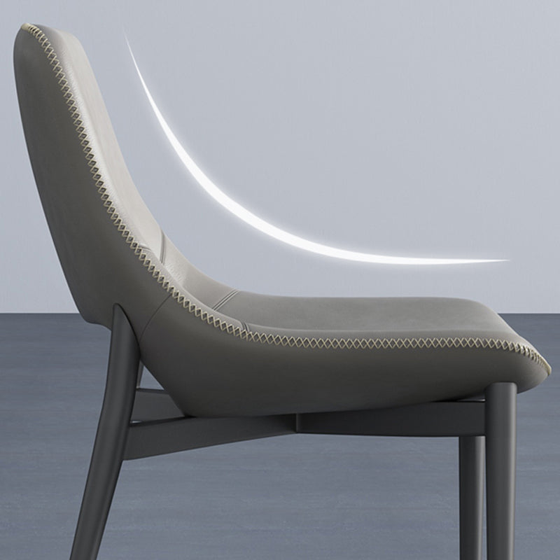 Industrial Side Chair Open Back Metal Dining Room Chair for Home