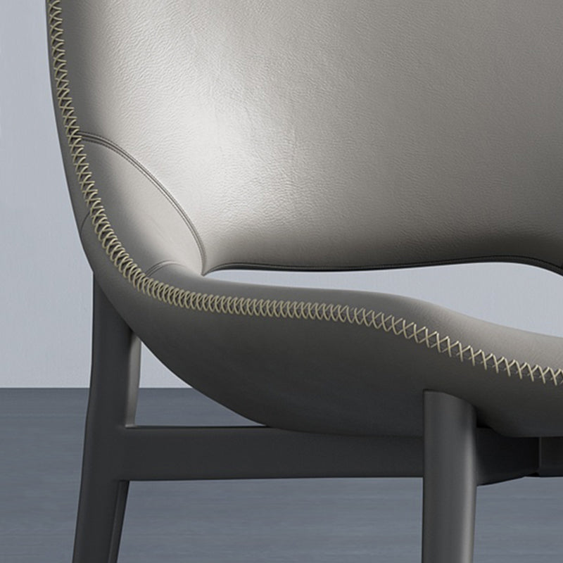 Industrial Side Chair Open Back Metal Dining Room Chair for Home