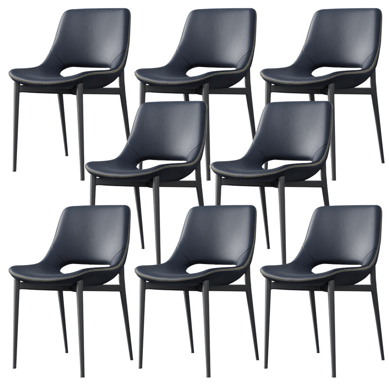 Industrial Side Chair Open Back Metal Dining Room Chair for Home