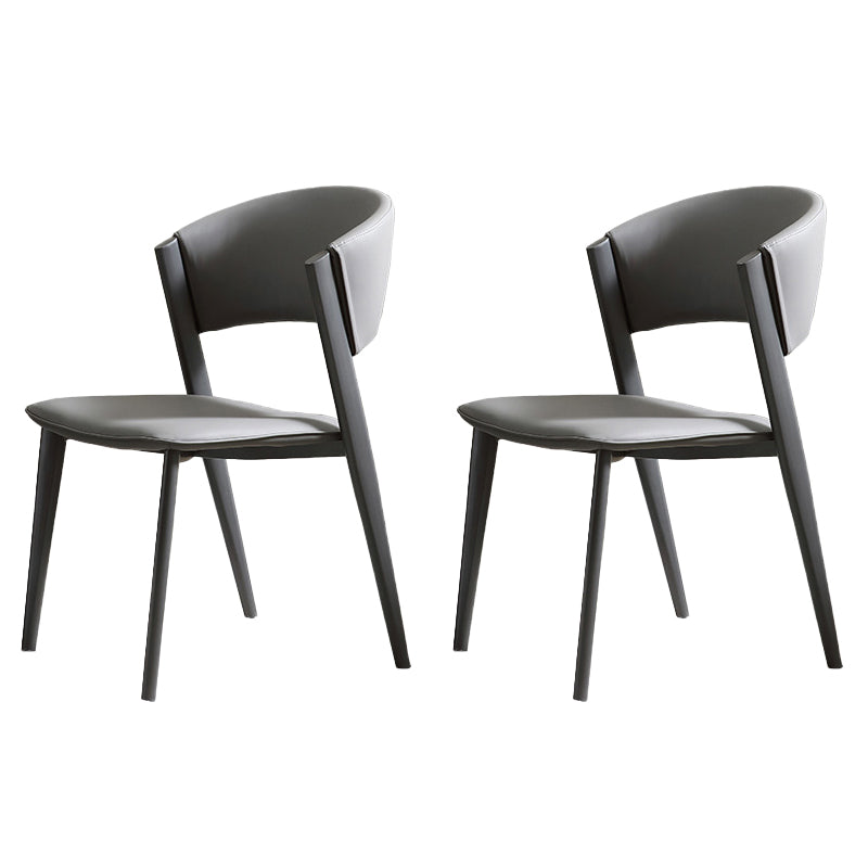 Industrial Side Chair Metal Open Back Dining Room Chair for Dining Room