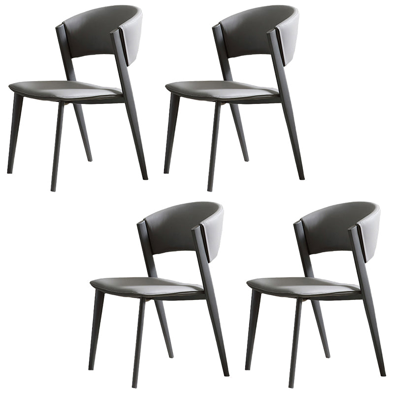 Industrial Side Chair Metal Open Back Dining Room Chair for Dining Room