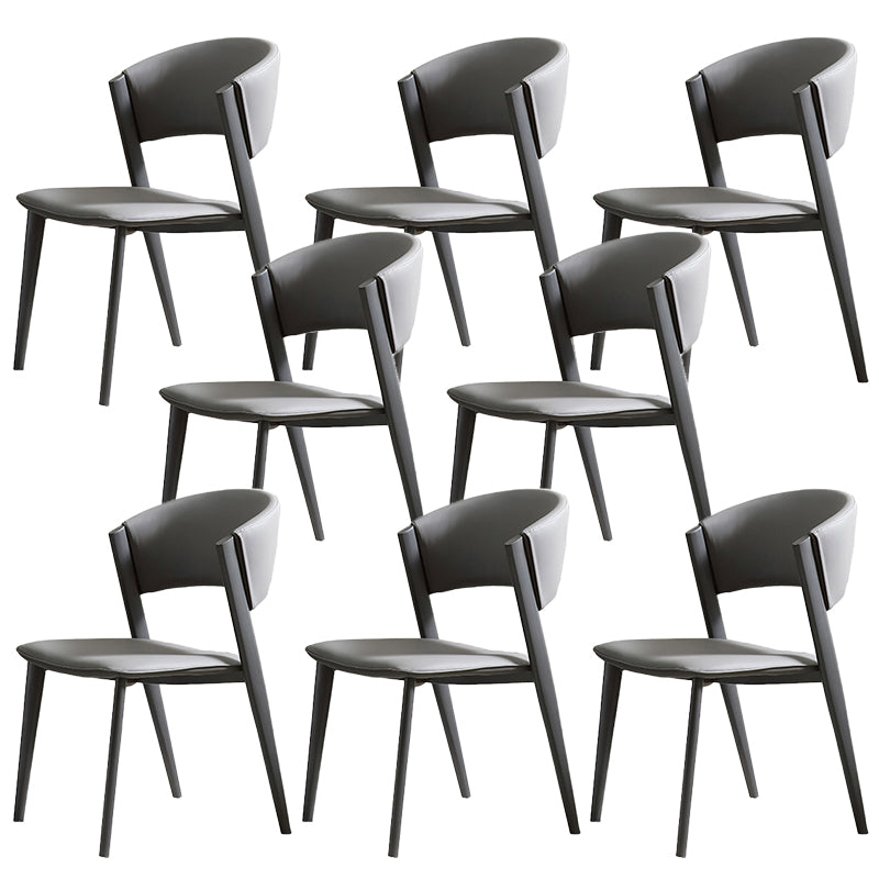 Industrial Side Chair Metal Open Back Dining Room Chair for Dining Room