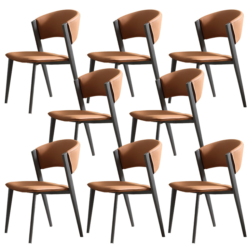 Industrial Side Chair Metal Open Back Dining Room Chair for Dining Room