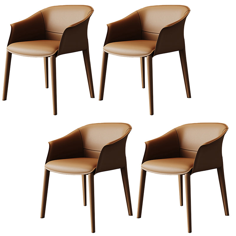 Modern Style Arm Chair Metal Solid Back Dining Room Chair for Kitchen