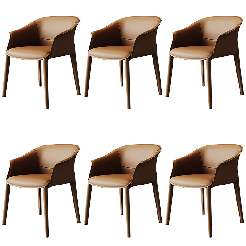 Modern Style Arm Chair Metal Solid Back Dining Room Chair for Kitchen