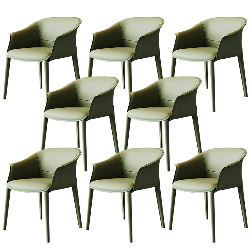 Modern Style Arm Chair Metal Solid Back Dining Room Chair for Kitchen