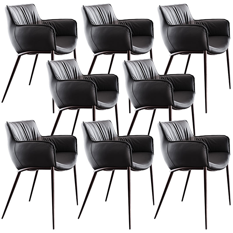 Industrial Arm Chair Metal Solid Back Dining Room Chair for Kitchen