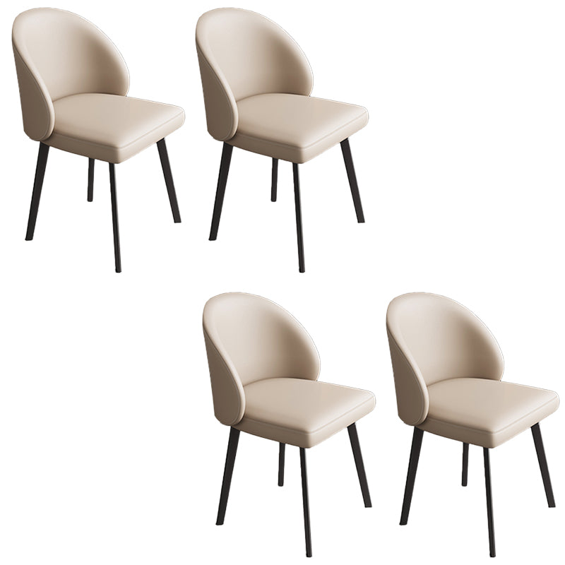 Industrial Style Side Chair Solid Back Metal Dining Room Chair for Kitchen