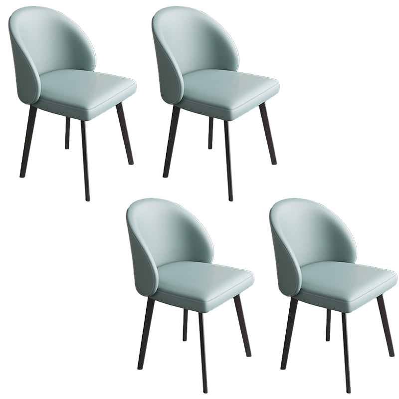 Industrial Style Side Chair Solid Back Metal Dining Room Chair for Kitchen