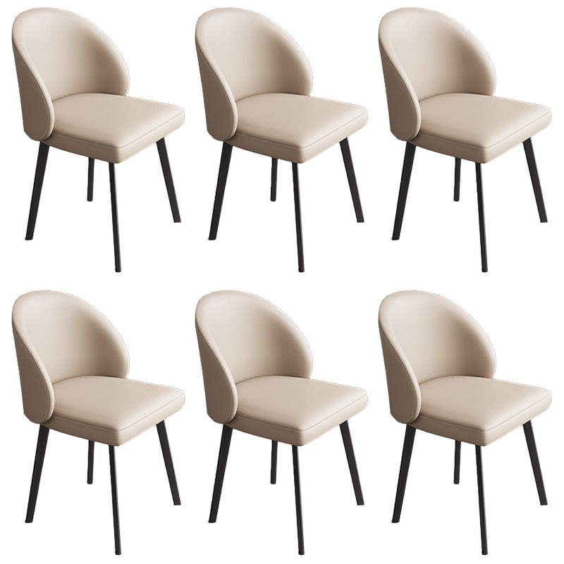 Industrial Style Side Chair Solid Back Metal Dining Room Chair for Kitchen