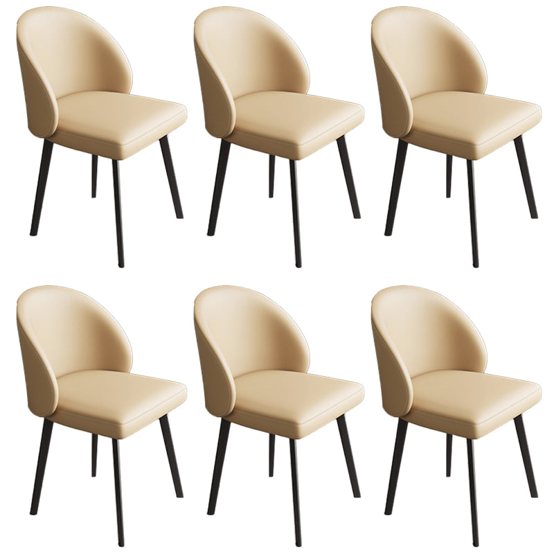 Industrial Style Side Chair Solid Back Metal Dining Room Chair for Kitchen