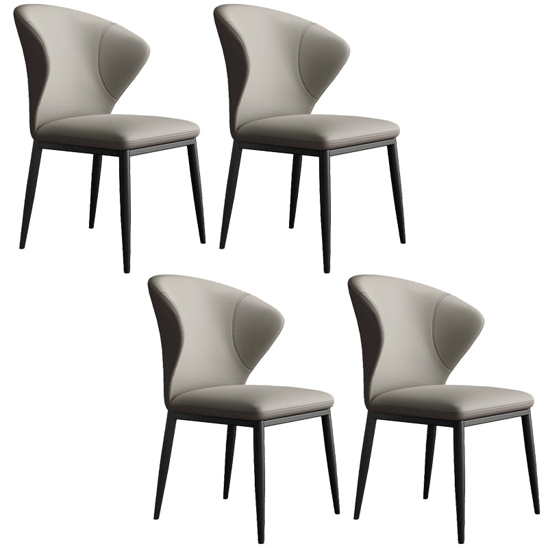 Industrial Style Side Chair Wingback Metal Dining Room Chair for Kitchen