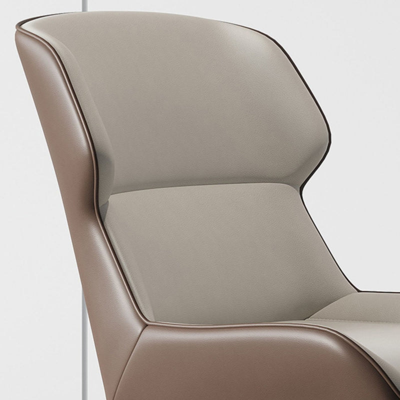 Modern Style Side Chair Metal Solid Back Dining Room Chair for Kitchen