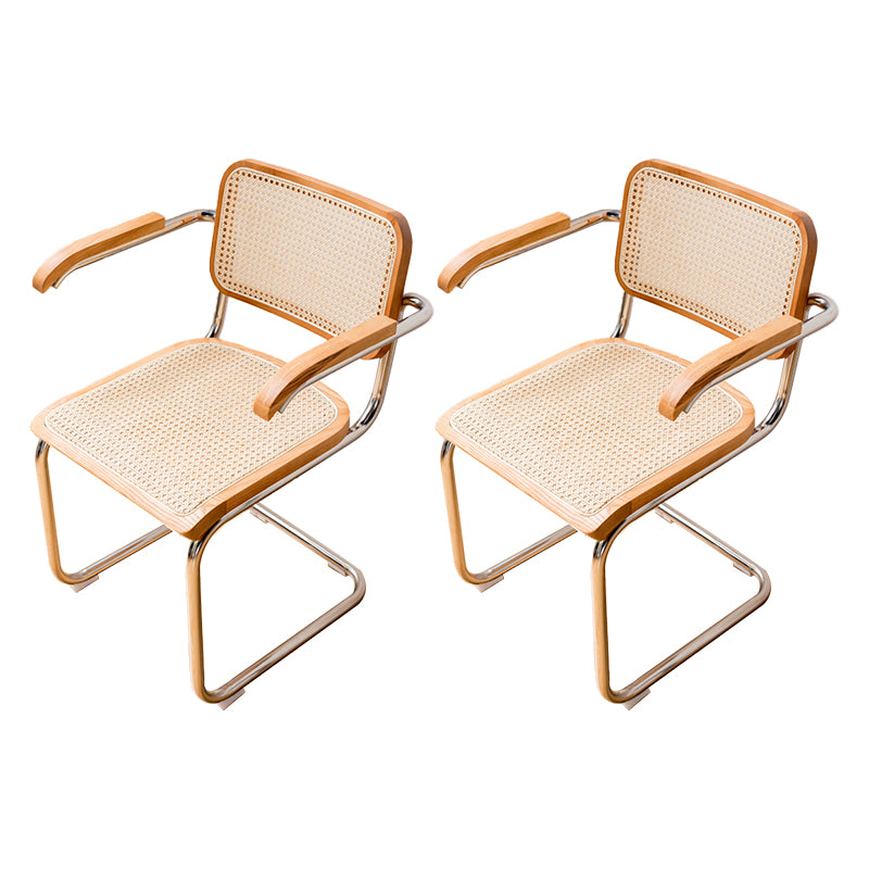 Modern Style Chair Metal Open Back Dining Room Chair for Kitchen