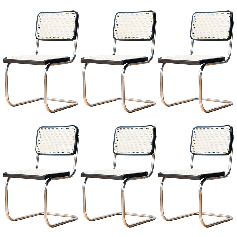 Modern Style Chair Metal Open Back Dining Room Chair for Kitchen