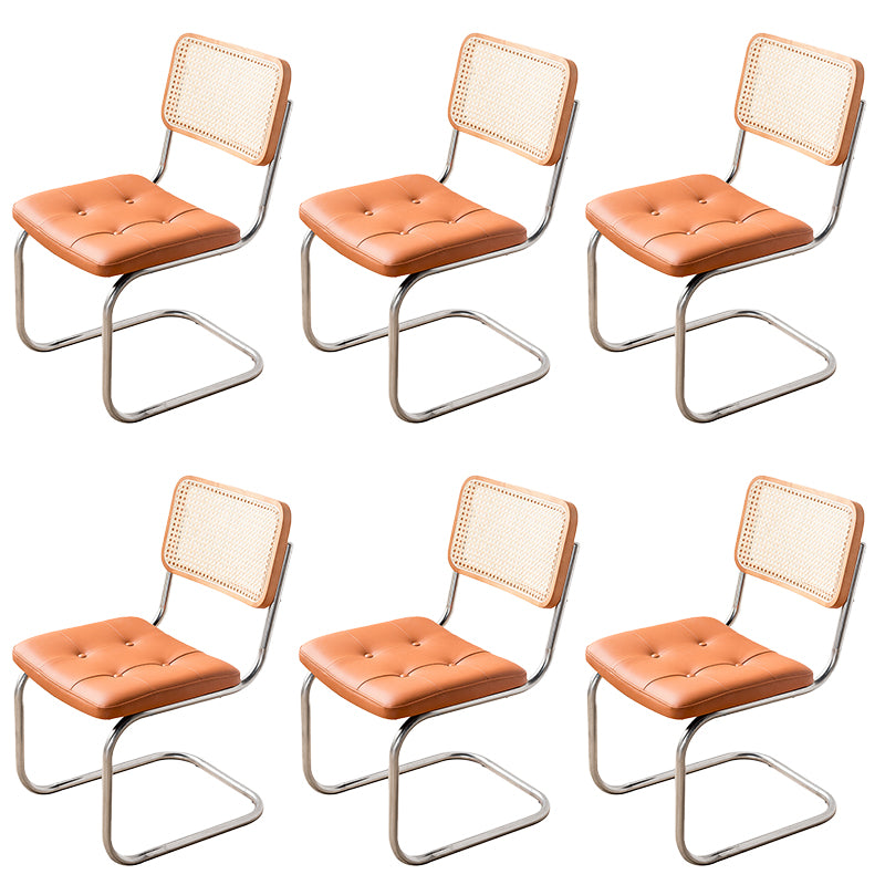 Modern Style Chair Metal Open Back Dining Room Chair for Kitchen