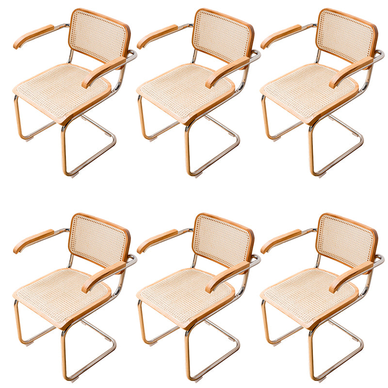 Modern Style Chair Metal Open Back Dining Room Chair for Kitchen