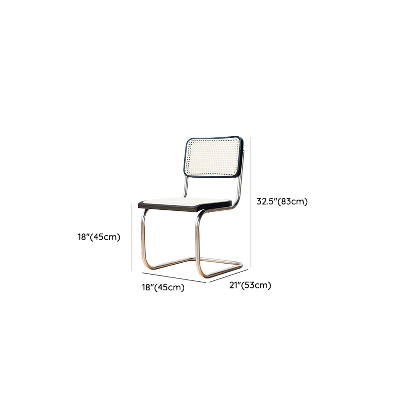 Modern Style Chair Metal Open Back Dining Room Chair for Kitchen