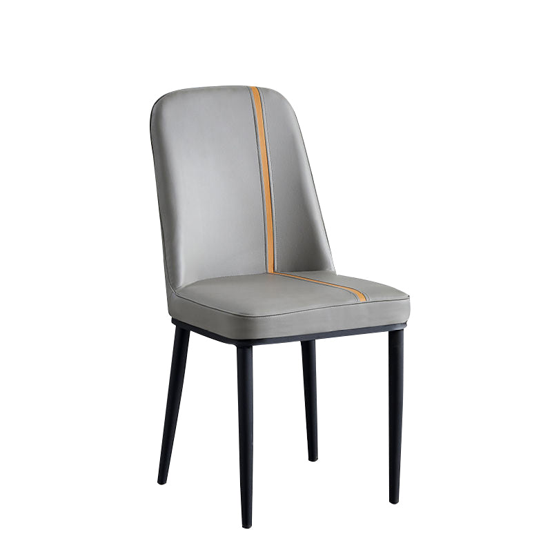 Faux Leather Dining Chairs Parsons Armless Dining Side Chair