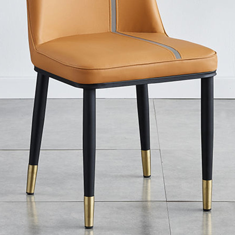 Faux Leather Dining Chairs Parsons Armless Dining Side Chair