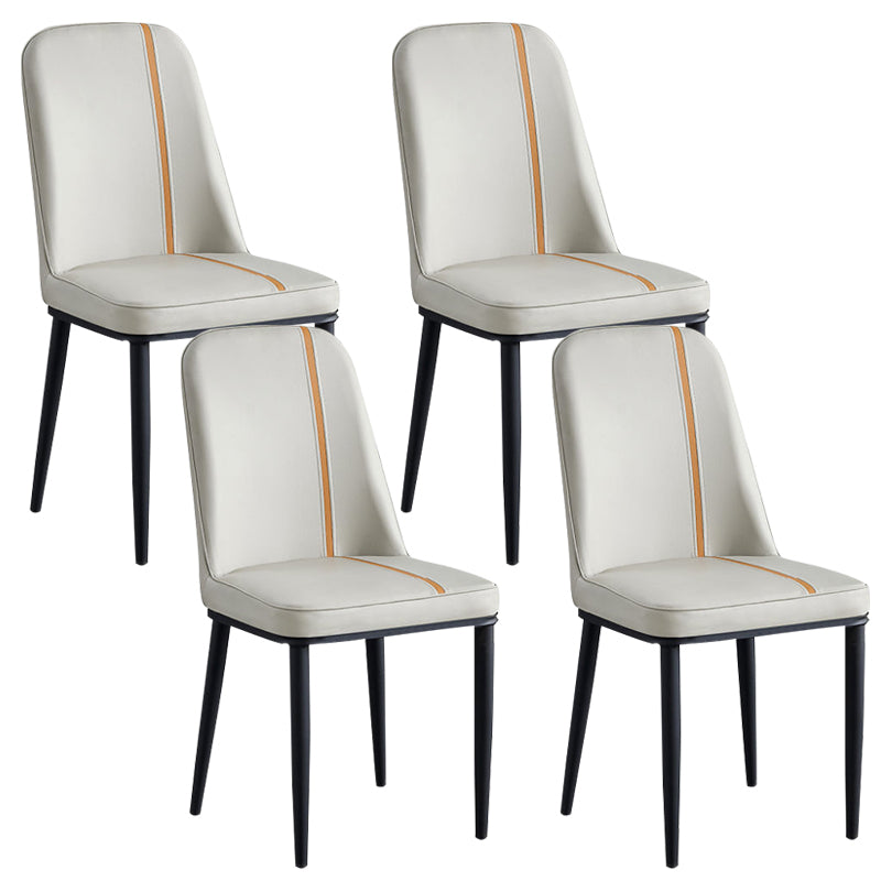 Faux Leather Dining Chairs Parsons Armless Dining Side Chair