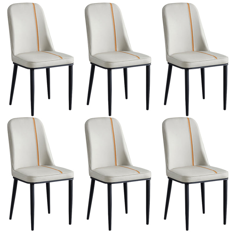 Faux Leather Dining Chairs Parsons Armless Dining Side Chair