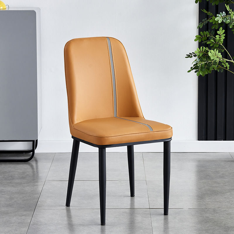 Faux Leather Dining Chairs Parsons Armless Dining Side Chair