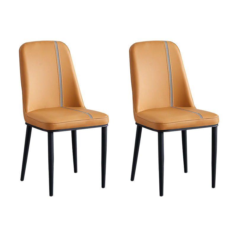 Faux Leather Dining Chairs Parsons Armless Dining Side Chair