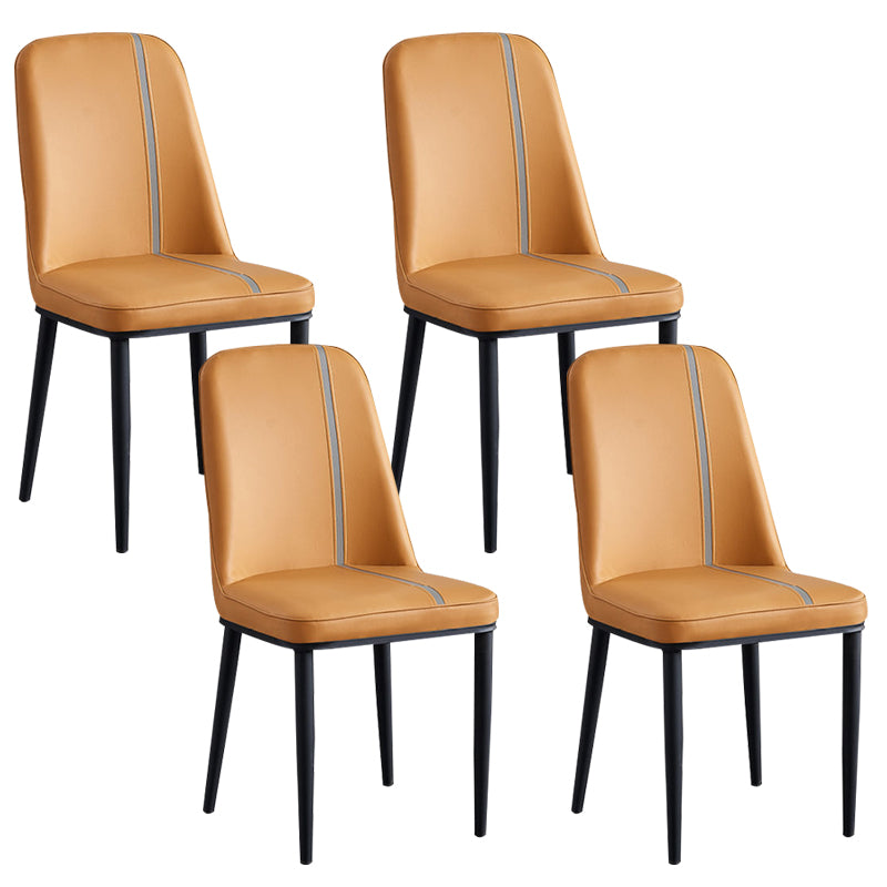 Faux Leather Dining Chairs Parsons Armless Dining Side Chair