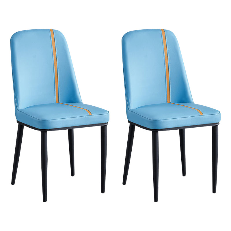 Faux Leather Dining Chairs Parsons Armless Dining Side Chair