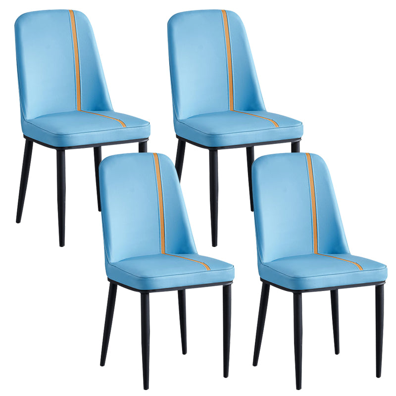 Faux Leather Dining Chairs Parsons Armless Dining Side Chair