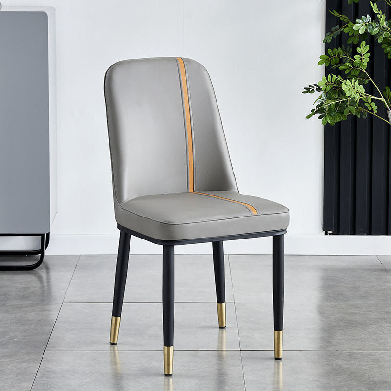 Faux Leather Dining Chairs Parsons Armless Dining Side Chair