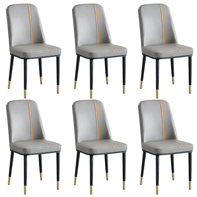 Faux Leather Dining Chairs Parsons Armless Dining Side Chair