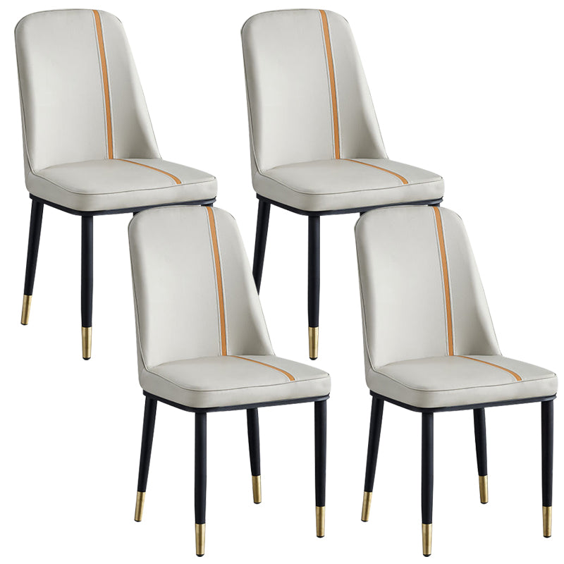 Faux Leather Dining Chairs Parsons Armless Dining Side Chair