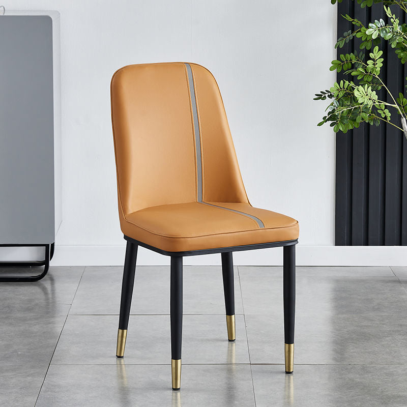 Faux Leather Dining Chairs Parsons Armless Dining Side Chair