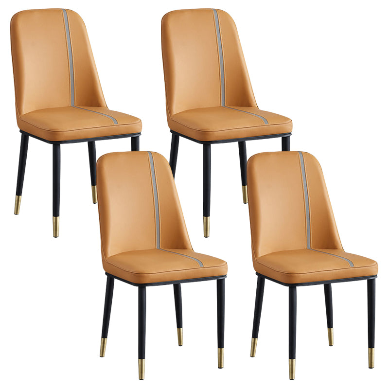 Faux Leather Dining Chairs Parsons Armless Dining Side Chair