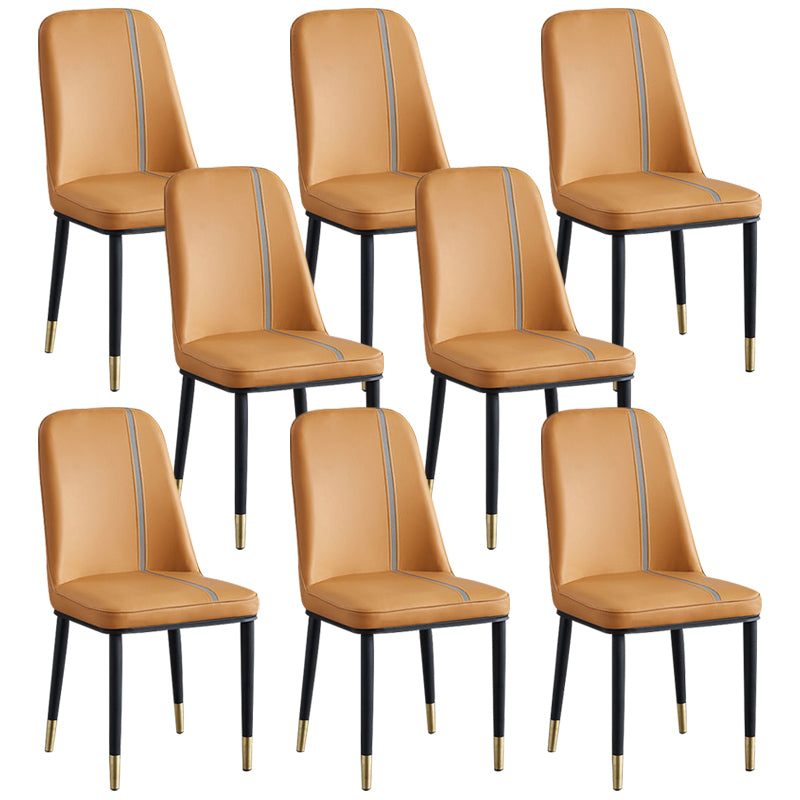 Faux Leather Dining Chairs Parsons Armless Dining Side Chair