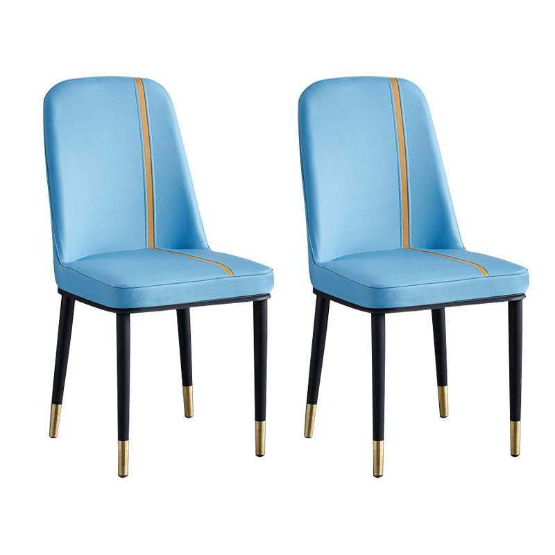 Faux Leather Dining Chairs Parsons Armless Dining Side Chair