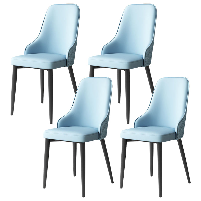 Leather Dining Chair Parsons Armless Side Chair for Restaurant