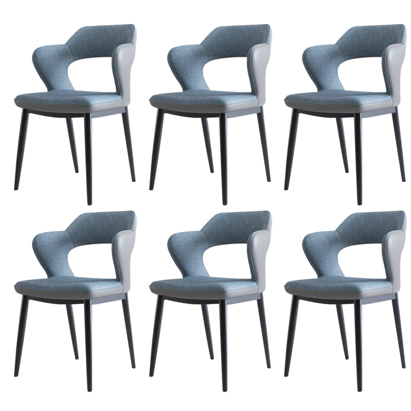 Metal Modern Style Side Chair Open Back Dining Side Chair Set