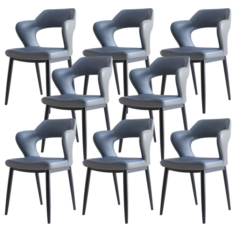 Metal Modern Style Side Chair Open Back Dining Side Chair Set