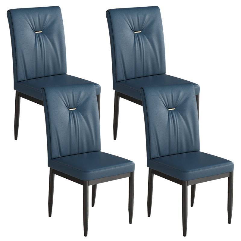 Leather Dining Chair Upholstered Home Dining Armless Side Chair