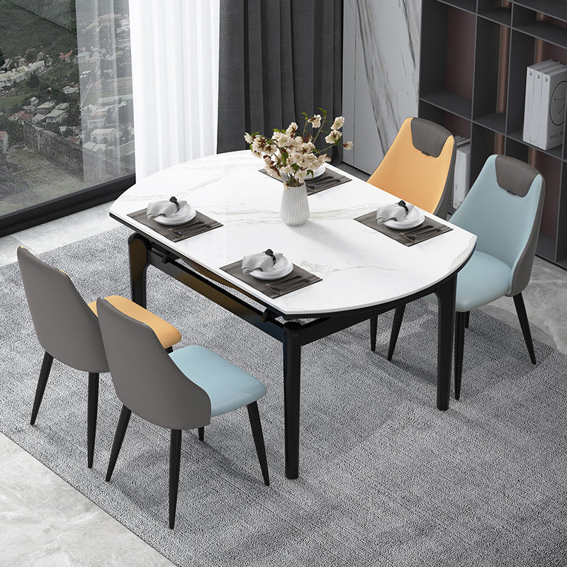 Faux Leather Industrial Chair Parsons Arm Chair for Dining Room