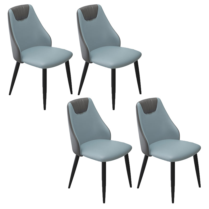 Faux Leather Industrial Chair Parsons Arm Chair for Dining Room