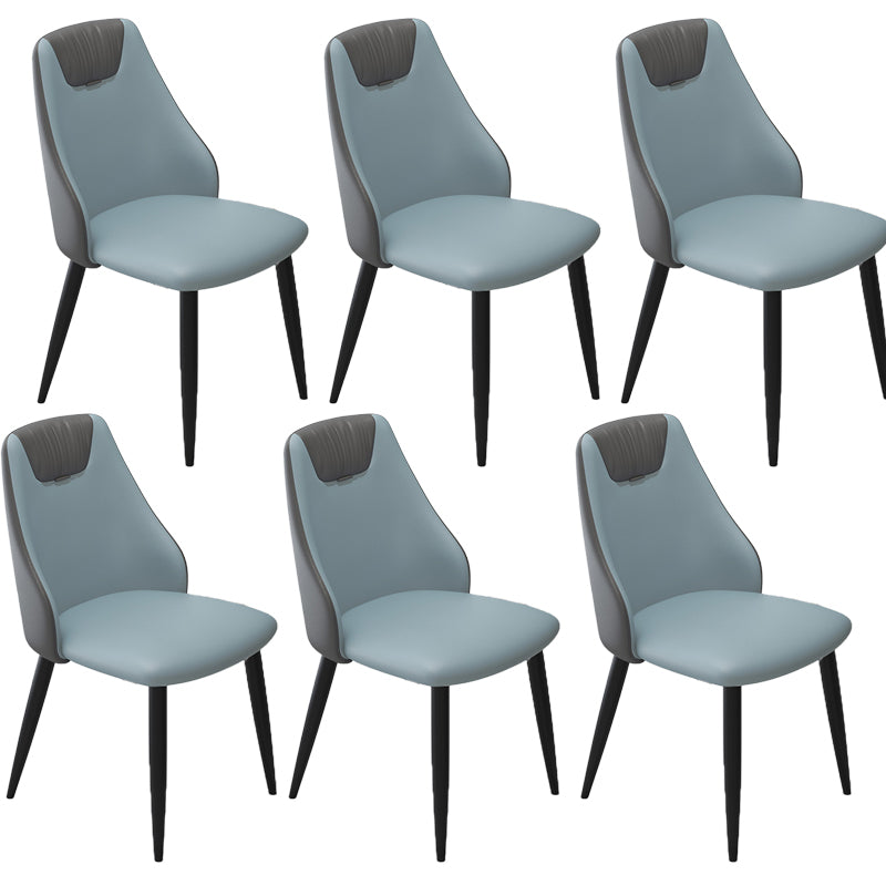 Faux Leather Industrial Chair Parsons Arm Chair for Dining Room