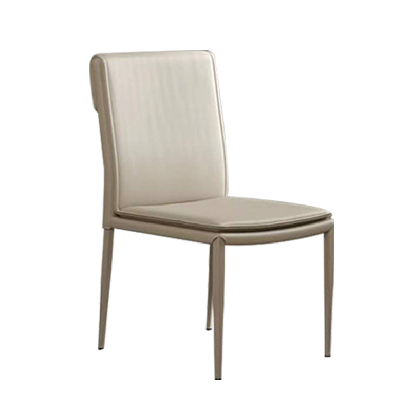 Kitchen Armless Metal Dining Chairs Home Side Chair with Upholstered